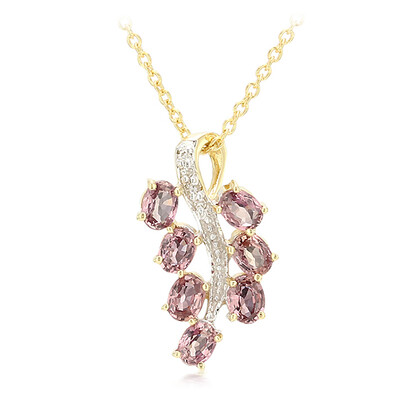 Collier en or et Saphir Padparadscha non chauffé (AMAYANI)