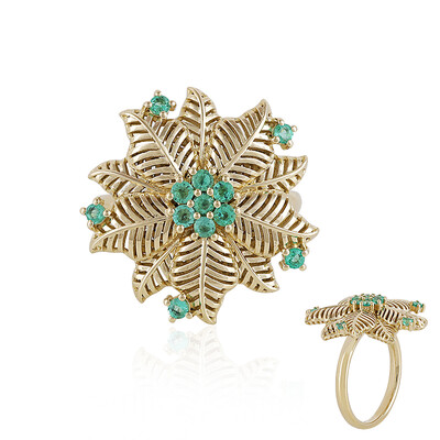 Bague en or et Emeraude de Colombie (Ornaments by de Melo)