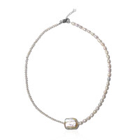 Collier en argent et Perle Keshi (TPC)