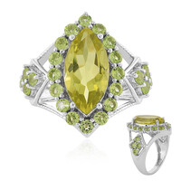 Bague en argent et Quartz citron