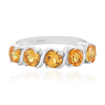 Bague en argent et Grenat mandarine