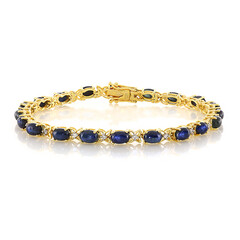 Bracelet en argent et Saphir étoilé bleu