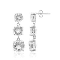 Boucles d'oreilles en argent et Topaze blanche