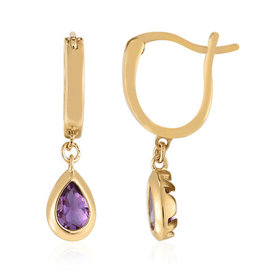 Boucles d'oreilles en argent et Améthyste