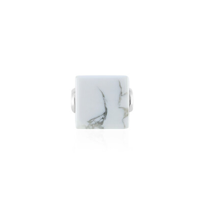 Pendentif en argent et Howlite (MONOSONO COLLECTION)