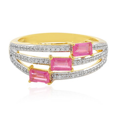 Bague en argent et Saphir rose de Madagascar