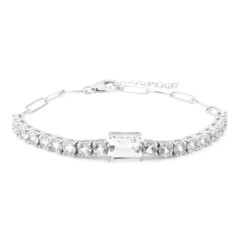 Bracelet en argent et Topaze blanche