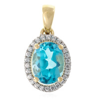 Pendentif en or et Topaze bleu Suisse