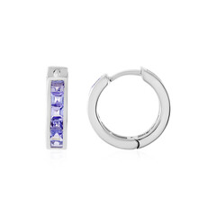Boucles d'oreilles en argent et Tanzanite