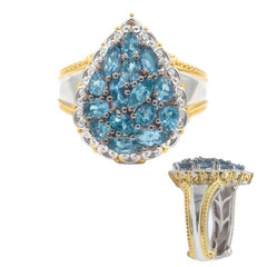 Bague en argent et Aigue-marine (Gems en Vogue)