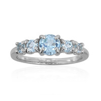 Bague en argent et Topaze bleu ciel