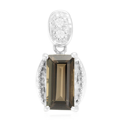 Pendentif en argent et Quartz fumé