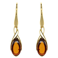Boucles d'oreilles en argent et Ambre baltique