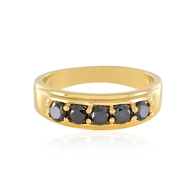 Bague en argent et Diamant noir