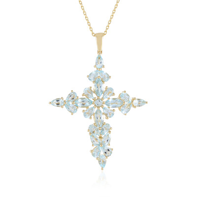 Collier en argent et Topaze bleu ciel