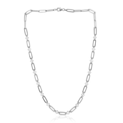 Collier en argent et Topaze blanche