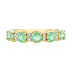 Bague en argent et Emeraude de Russie