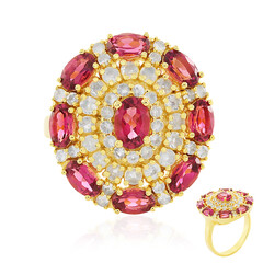 Bague en argent et Tourmaline rose