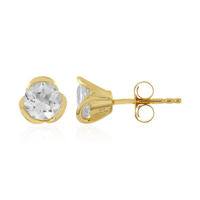 Boucles d'oreilles en argent et Topaze blanche