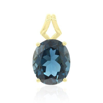Pendentif en or et Topaze bleu de Londres (Tenner Diniz)