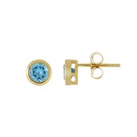 Boucles d'oreilles en argent et Topaze bleu Suisse