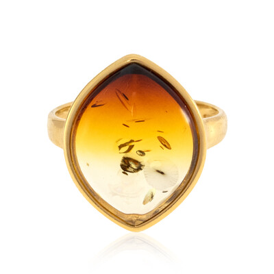 Bague en argent et Ambre baltique (dagen)