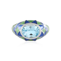 Bague en argent et Topaze bleu ciel (Adela Silber)