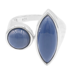 Bague en argent et Opale bleue
