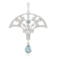 Pendentif en argent et Topaze bleu ciel