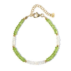Bracelet en argent et Pierre de Lune arc-en-ciel