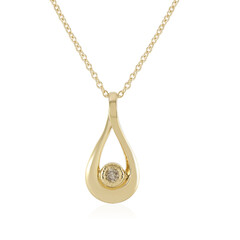 Collier en argent et Diamant chocolat I2