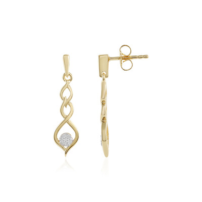 Boucles d'oreilles en argent et Diamant I2 (J)