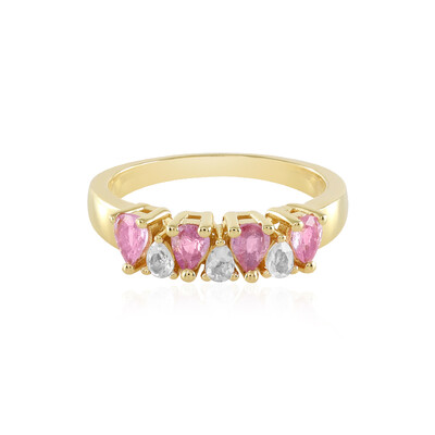 Bague en argent et Saphir rose de Madagascar