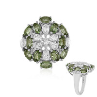 Bague en argent et Moldavite
