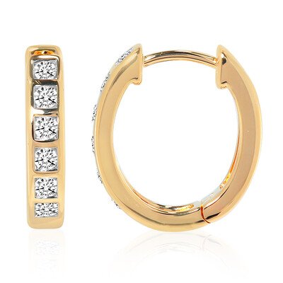 Boucles d'oreilles en or et Diamant IF (D) (Annette)