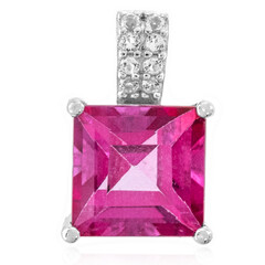 Pendentif en argent et Topaze rose