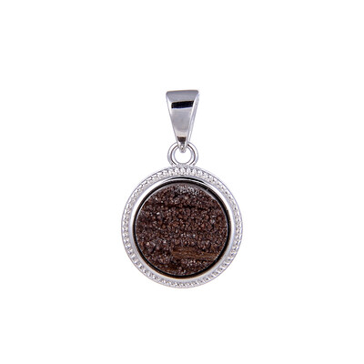 Pendentif en argent et Bois fossilisé de Zwenkau