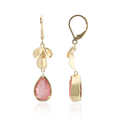 Boucles d'oreilles en argent et Quartz rose pastel