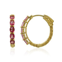 Boucles d'oreilles en argent et Topaze rose