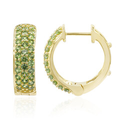 Boucles d'oreilles en or et Démantoïde de Russie