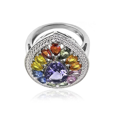 Bague en argent et Améthyste Rose de France