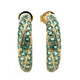 Boucles d'oreilles en or et Emeraude de Zambie AAA (de Melo)