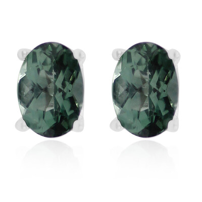 Boucles d'oreilles en argent et Apatite chromifère