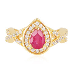 Bague en argent et Rubis de Madagascar