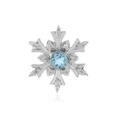 Pendentif en argent et Topaze bleu ciel
