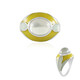 Bague en argent et Pierre de lune verte (Adela Silber)