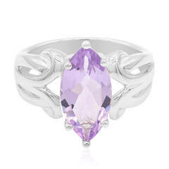 Bague en argent et Améthyste Rose de France