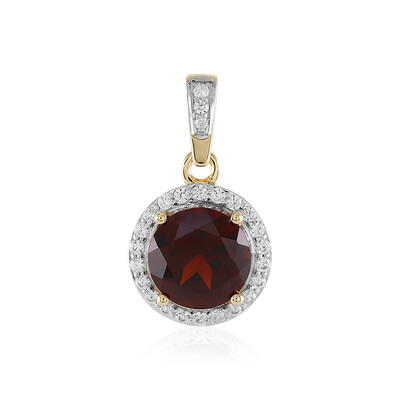 Pendentif en or et Grenat du Mozambique