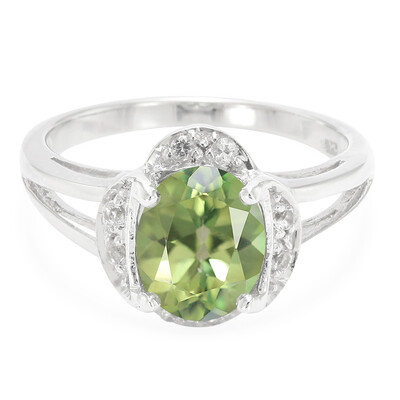 Bague en argent et Topaze kiwi