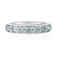 Bague en argent et Zircon bleu